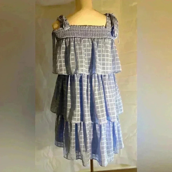 Petal Dew Blue Tiered Ruffled Sundress - Picture 4 of 10